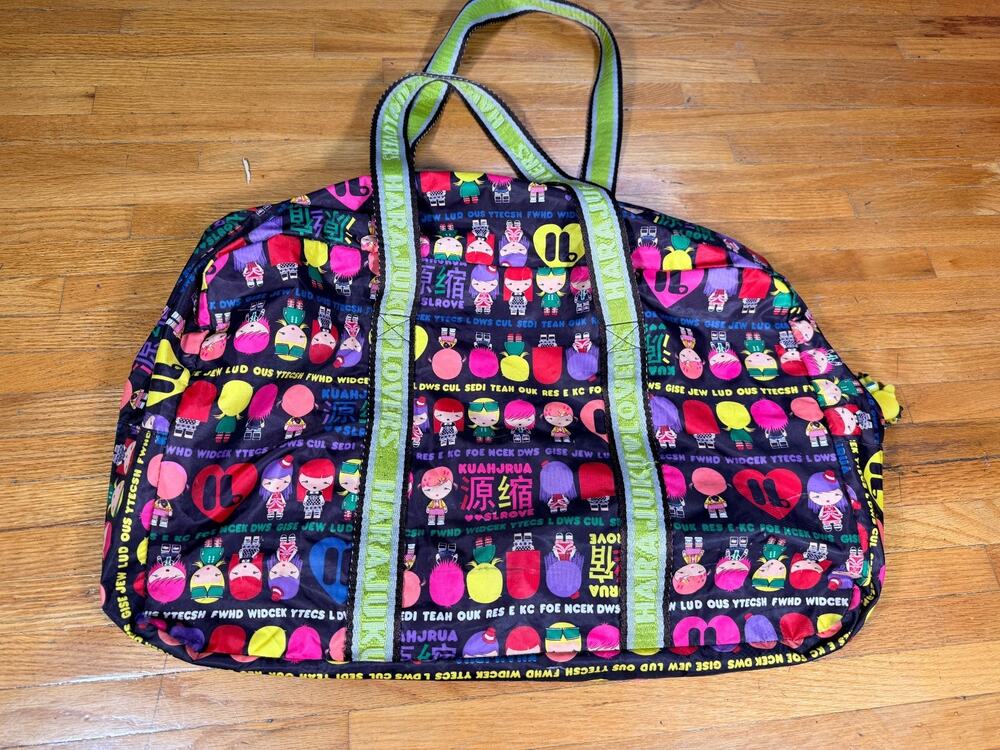 Harajuku Lovers Gwen Stefani Y2K Large Duffel Weekender Bag Kawaii Character Pri